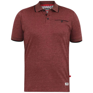 D555 Plus Size Troy Textured Polo Rust