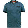 D555 Plus Size Troy Textured Polo Teal