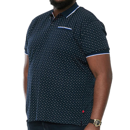 D555 Plus Size Oakley Aop Jersey Polo Navy