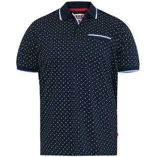 D555 Plus Size Oakley Aop Jersey Polo Navy