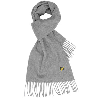 Lyle & Scott Men's Lambswool Scarf Mid Grey Marl