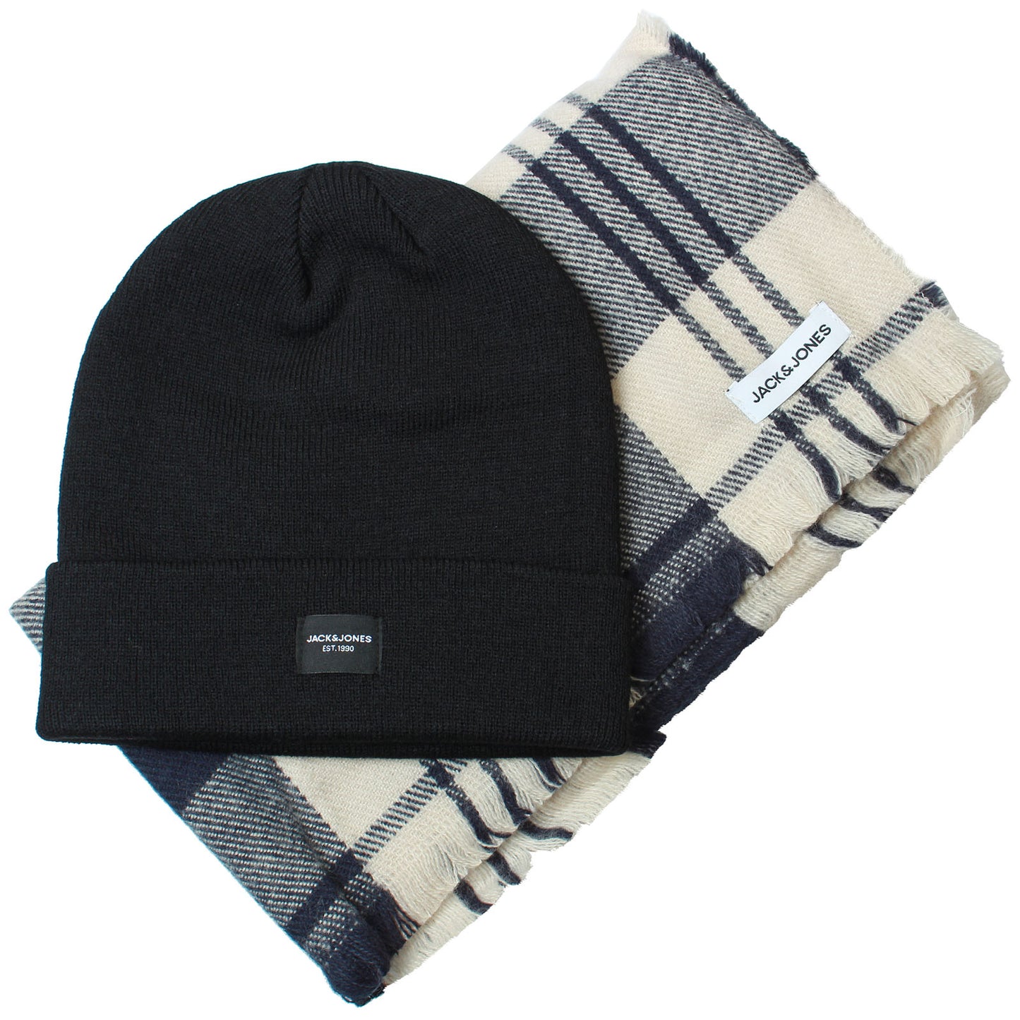 Jack & Jones Frost Dna Beanie & Scarf Gift Box Navy