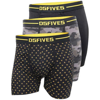 D555 Plus Size Sylvester Boxer Briefs 3-Pack Black