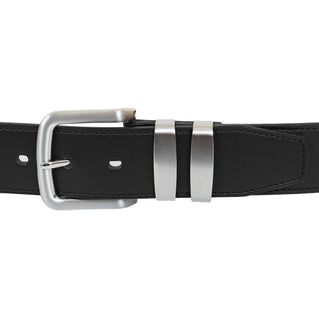 Solid State Plus Size Langsborough Double Metal Loop Fashion Belt Black