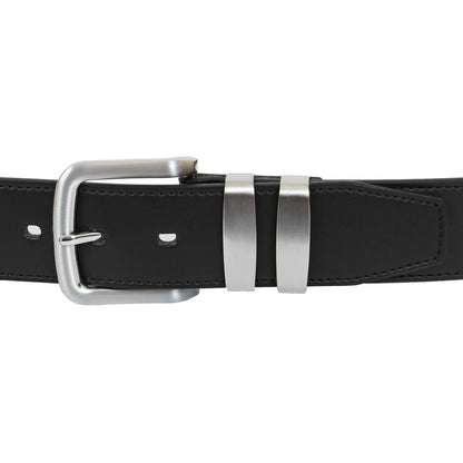 Plus Size Langsborough Double Metal Loop Fashion Belt Black