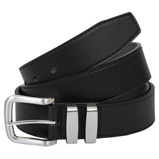 Solid State Plus Size Langsborough Double Metal Loop Fashion Belt Black