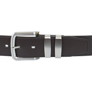 Solid State Plus Size Langsborough Double Metal Loop Fashion Belt Dark Brown