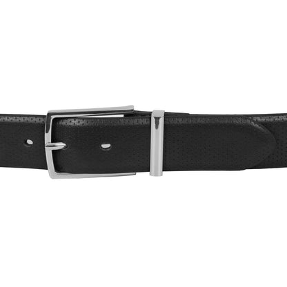 Plus Size Waldorf Debossed Trouser Belt Black