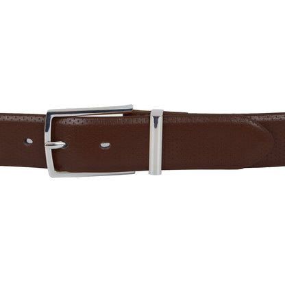 Plus Size Waldorf Debossed Trouser Belt Brown