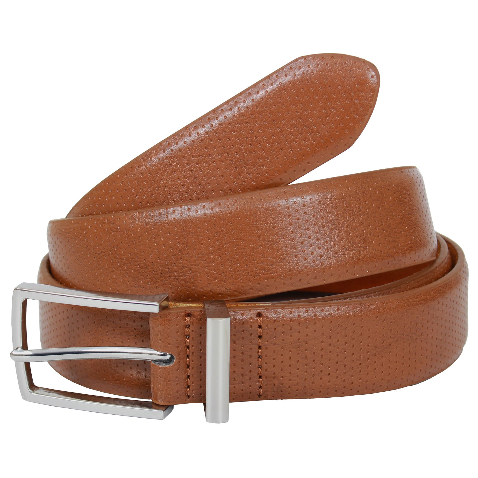 Solid State Plus Size Waldorf Debossed Trouser Belt Tan Bigboys