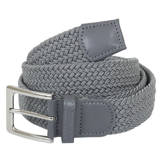 Solid State Plus Size Hilton Stretch Braided Belt Grey