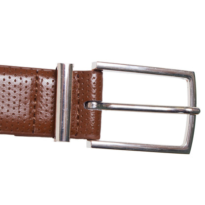 Plus Size 5024 Debossed Belt Brown