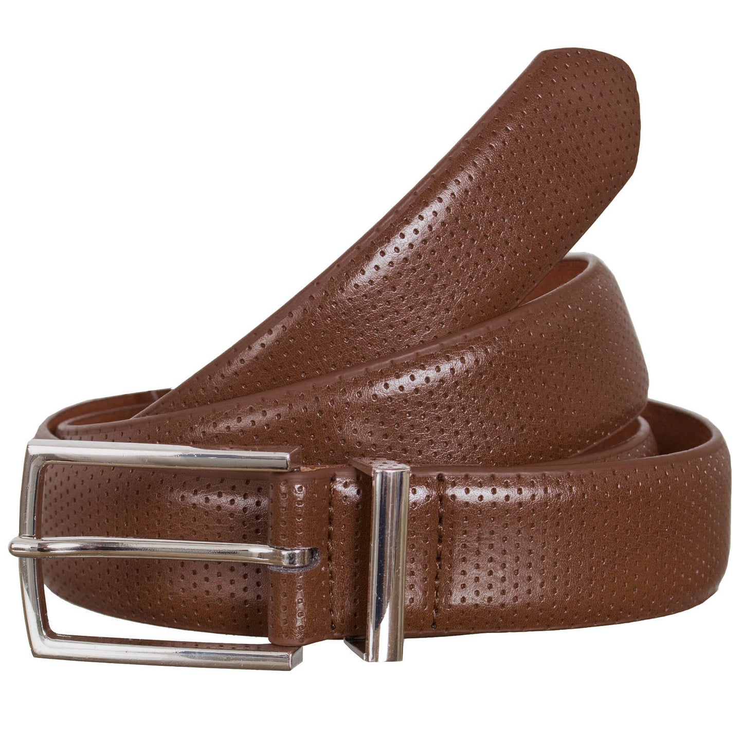 Plus Size 5024 Debossed Belt Brown