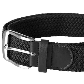 D555 Plus Size Simon Stretch Braided Belt Black