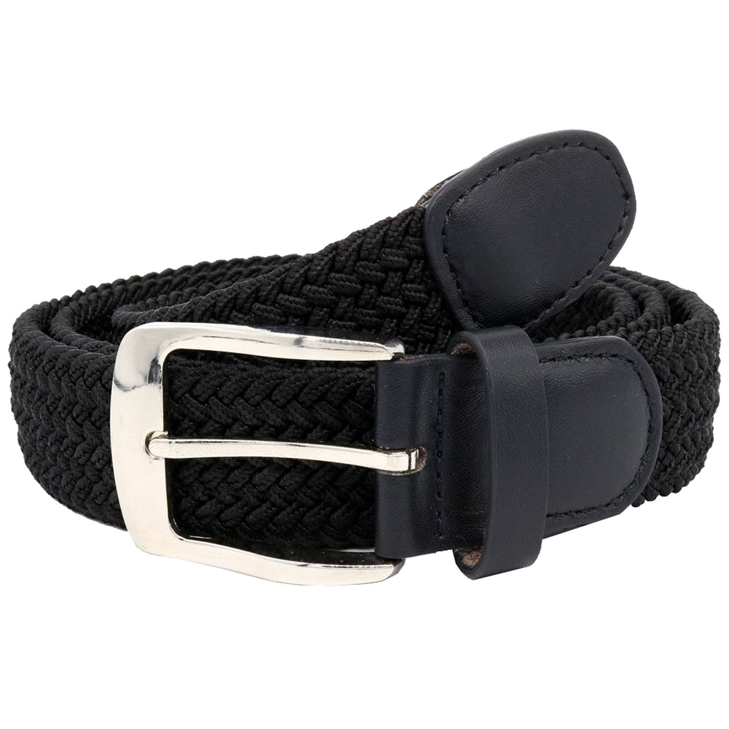 Plus Size  Simon Stretch Braided Belt Black