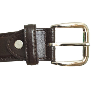 Carabou Plus Size Plain Leather Belt Brown