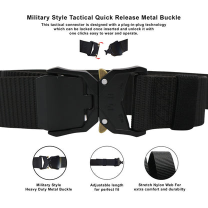 Plus Size Dale Tactical Stretch Webbing Belt Black