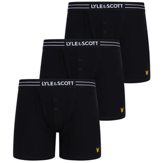 Plus Size Lewis Button Fly Trunks 3-Pack Black