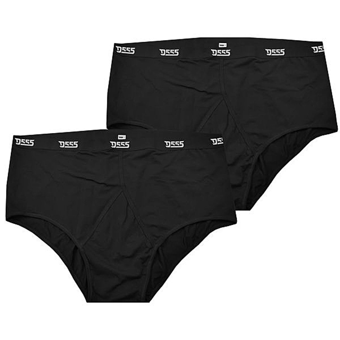 Plus Size Thompson Y-Front Briefs 2-Pack Black