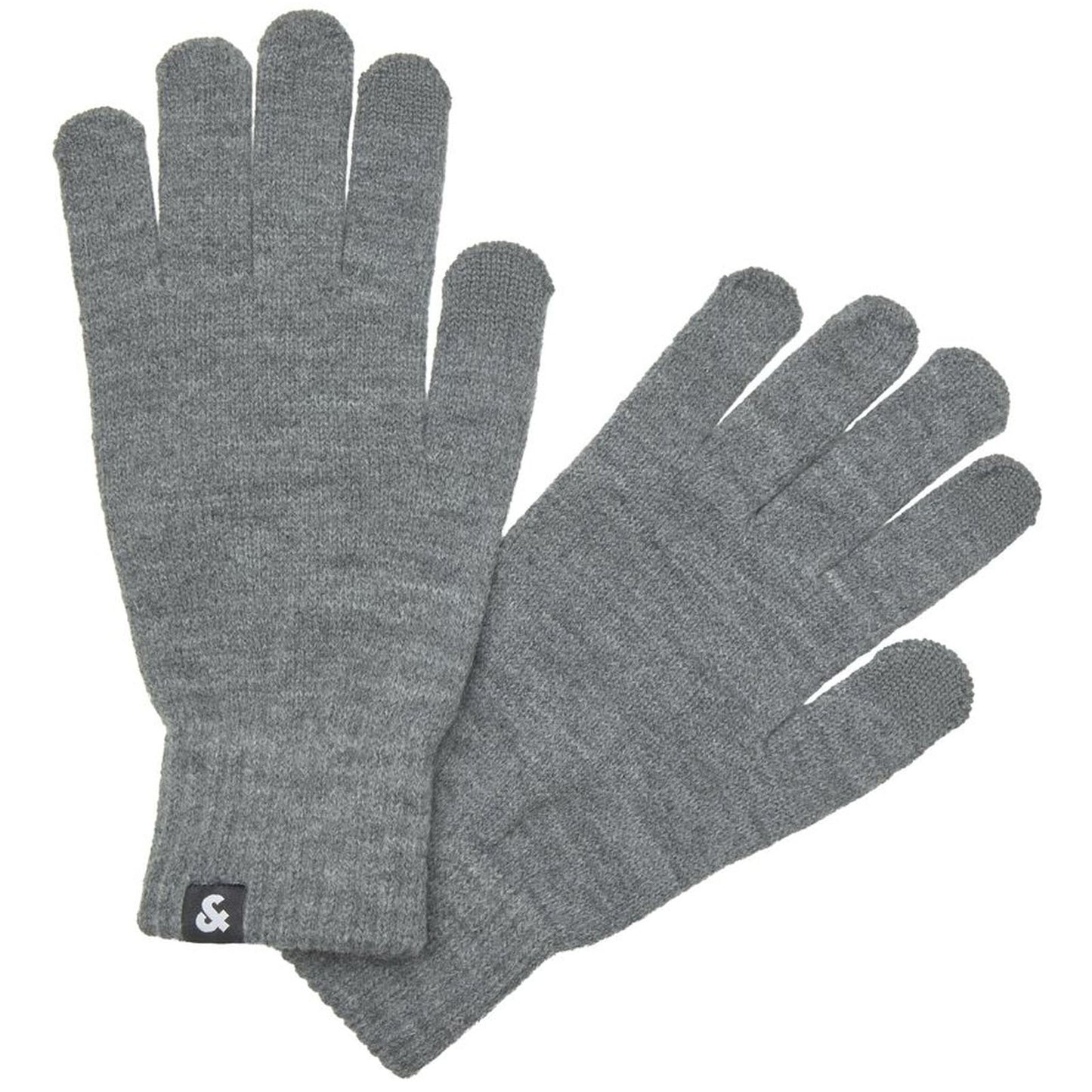 Jack & Jones Barry Knitted Gloves Grey Melange