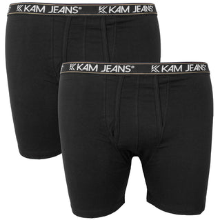 Kam Jeans Plus Size Kbs804 Jersey Boxers Black 2-Pack