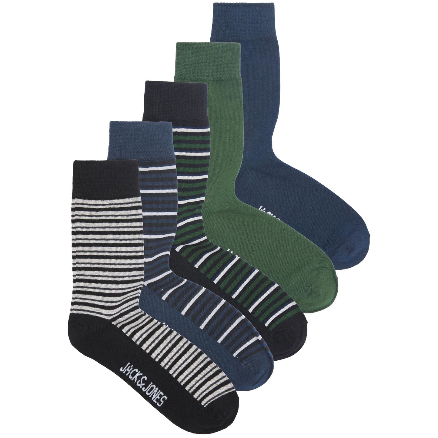 Jack & Jones Amber Sock 5-Pack Black/Green