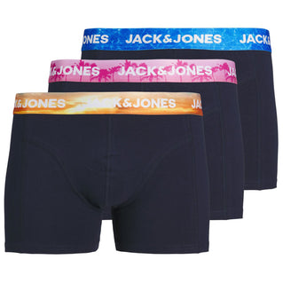 Jack & Jones Plus Size Luca Solid Trunks 3-Pack Navy Blazer