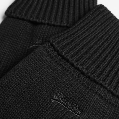 Knitted Logo Gloves Black