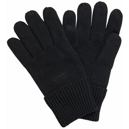 Knitted Logo Gloves Black