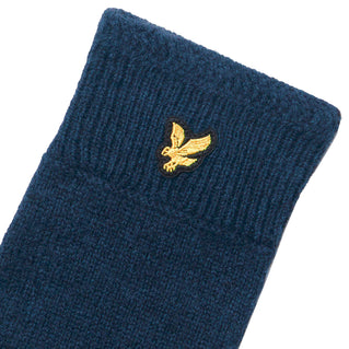 Lyle & Scott Gl304cl Racked Rib Gloves Dark Navy