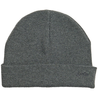 Superdry Knitted Logo Beanie Rich Charcoal Marl