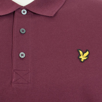 Lyle & Scott Plus Size Sp400 Plain Polo Weavers Claret