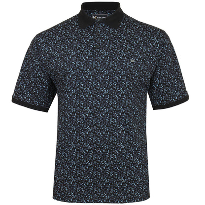 Plus Size 5477 Arrow Head Print Polo Black