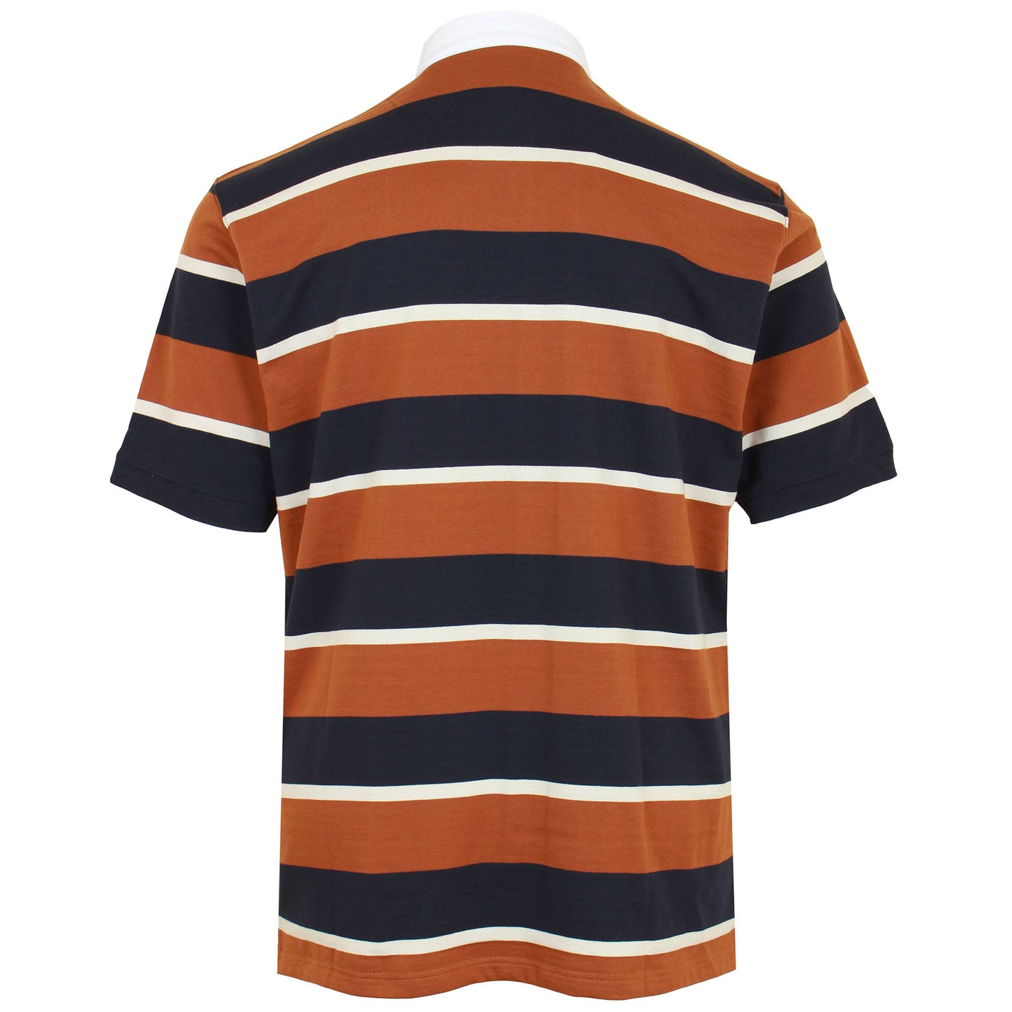 Plus Size 5478 Striped Rugby Polo Mustard