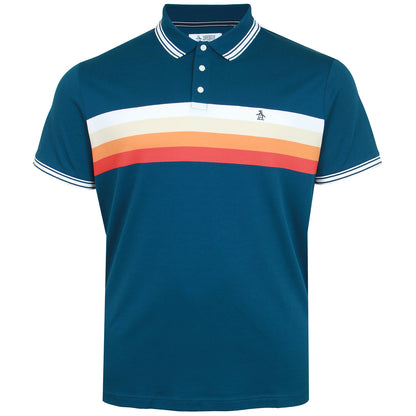 Original Penguin Plus Size Ojkf3314 Chest Stripe Polo Poseidon Blue