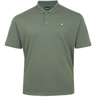 Lyle & Scott Plus Size Sp1910 Textured Tipped Polo Wilton Green