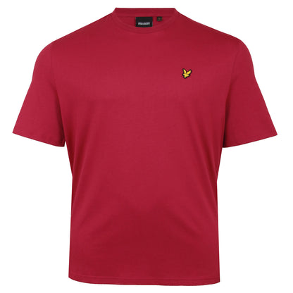 Lyle & Scott Plus Size Ts400 Plain T-Shirt Rich Burgundy