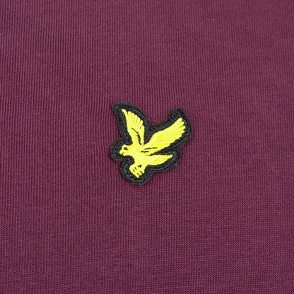 Lyle & Scott Lyle & Scott Plus Size Ts400 Plain T-Shirt Weavers Claret