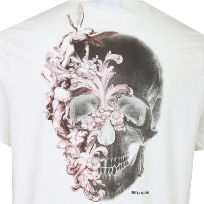 Plus Size Cherubs Skull T-Shirt White