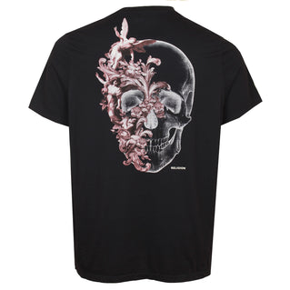 Religion Plus Size Cherubs Skull T-Shirt Black