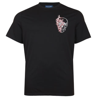 Religion Plus Size Cherubs Skull T-Shirt Black