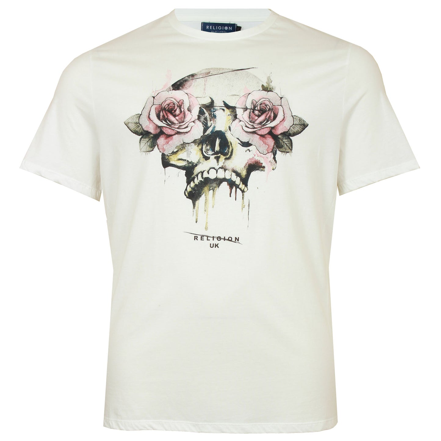 Plus Size Rose Skull T-Shirt White