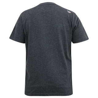 D555 Plus Size Alfred 'D555 Originals' T-Shirt Charcoal Marl