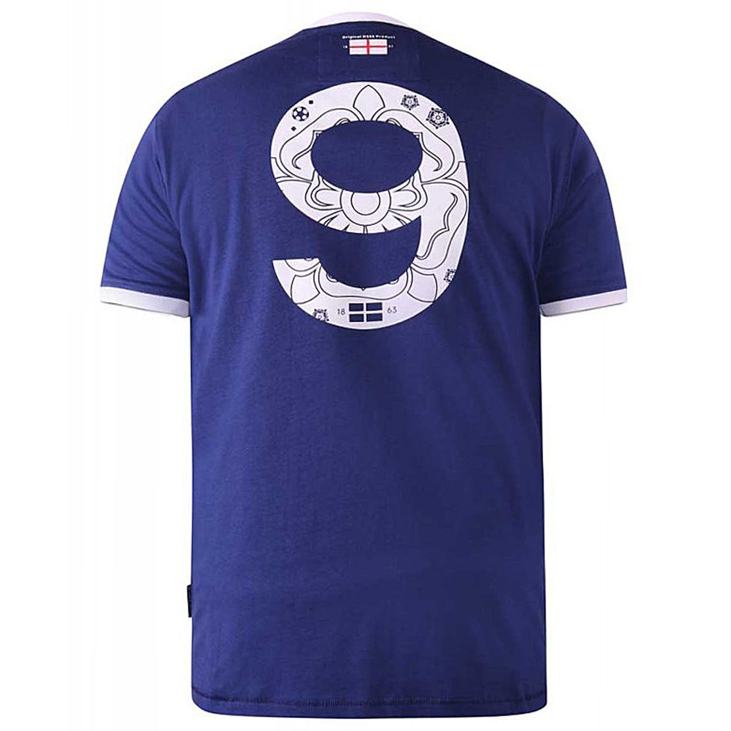 D555 Plus Size Barrow 'England' T-Shirt Royal Blue