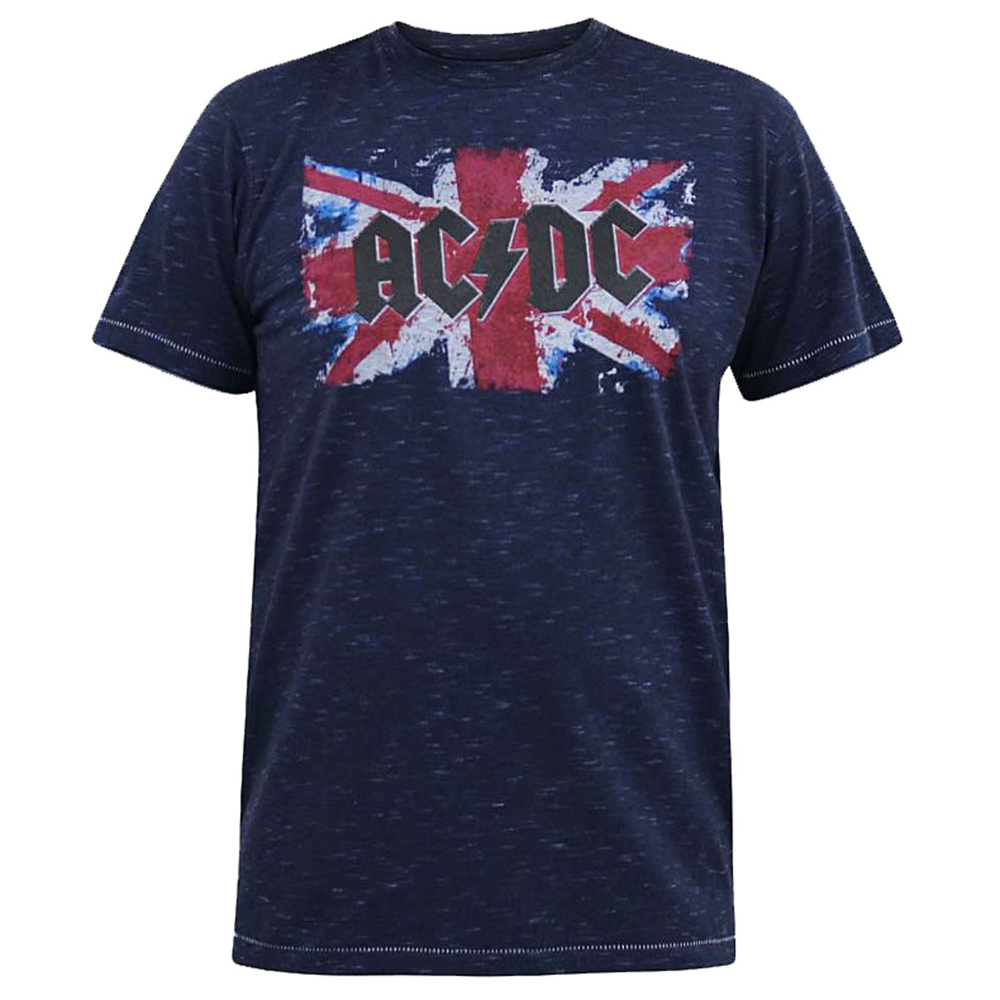 Plus Size Dennis 'Ac/Dc' Flag T-Shirt Navy Reno