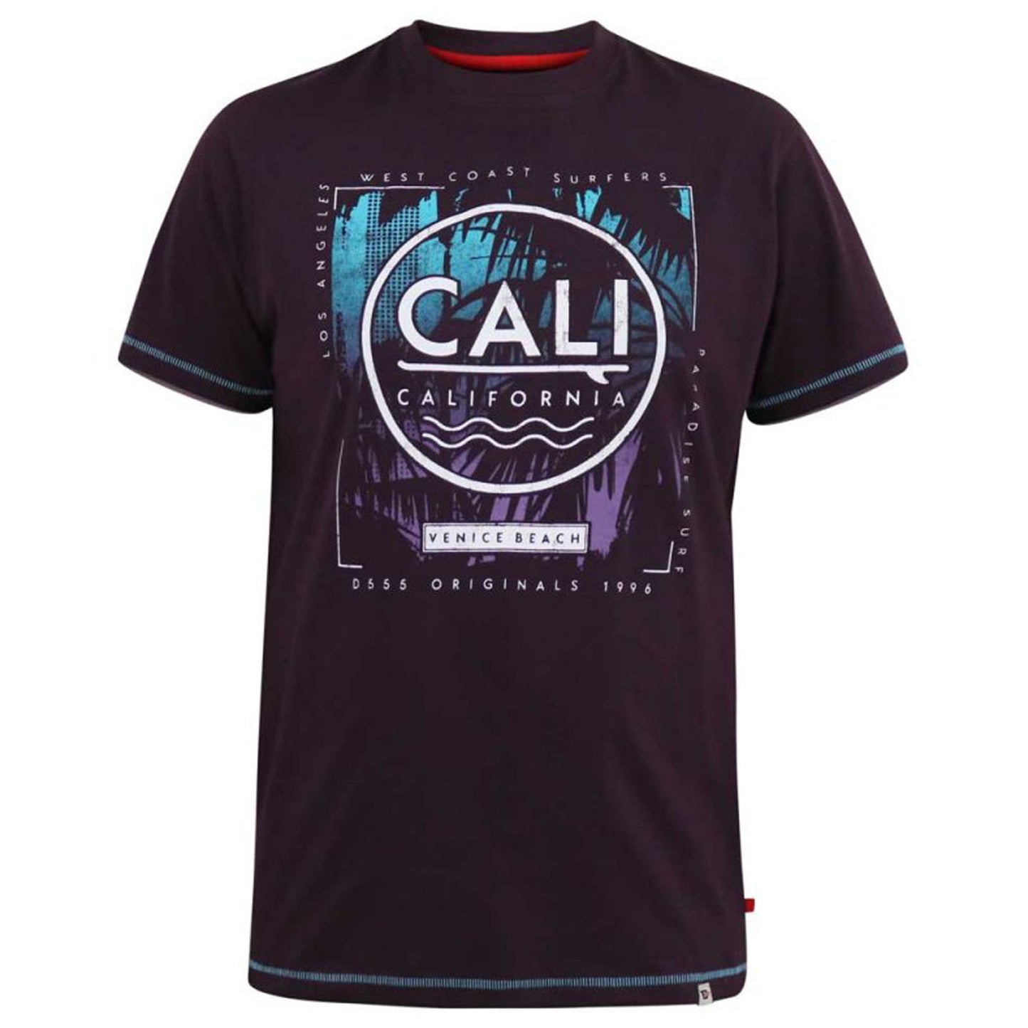 Plus Size Nova 'Cali Surf' T-Shirt Plum