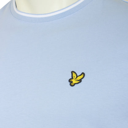 Lyle & Scott Plus Size Ts1433 Tipped T-Shirt Light Blue