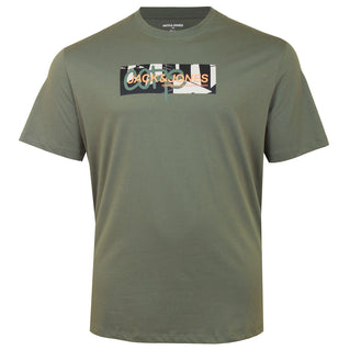 Jack & Jones Plus Size Aop Print T-Shirt Agave Green