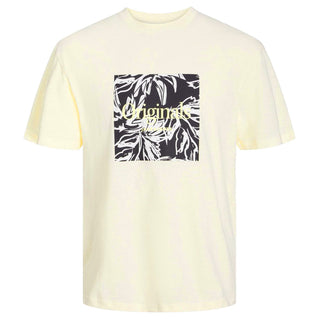 Jack & Jones Plus Size Lafayette Branding T-Shirt Buttercream