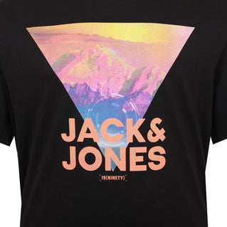 Jack & Jones Plus Size Logo Print T-Shirt Black